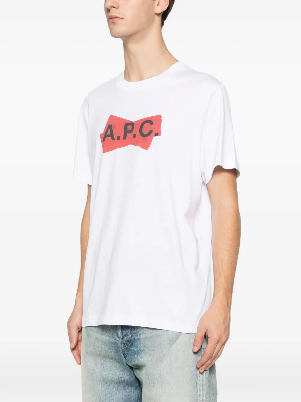 A.P.C. T-shirt met logodetail Wit