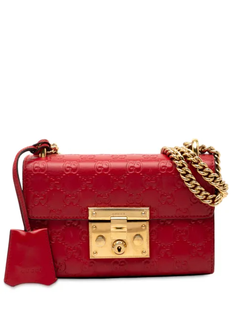 Gucci Pre-Owned 2016-2025 Small Guccissima Padlock crossbody bag
