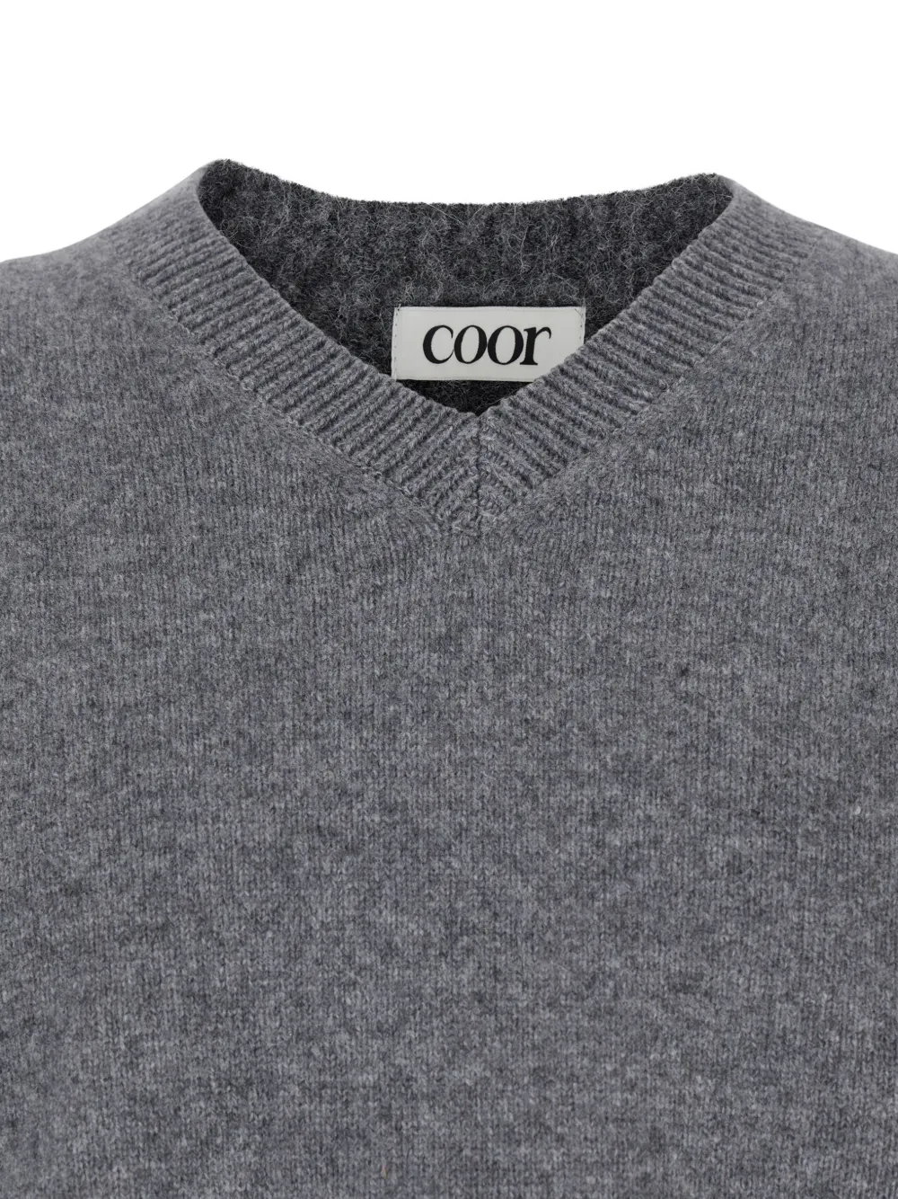  Coor V-neck Long-sleeve Sweater - Grey 