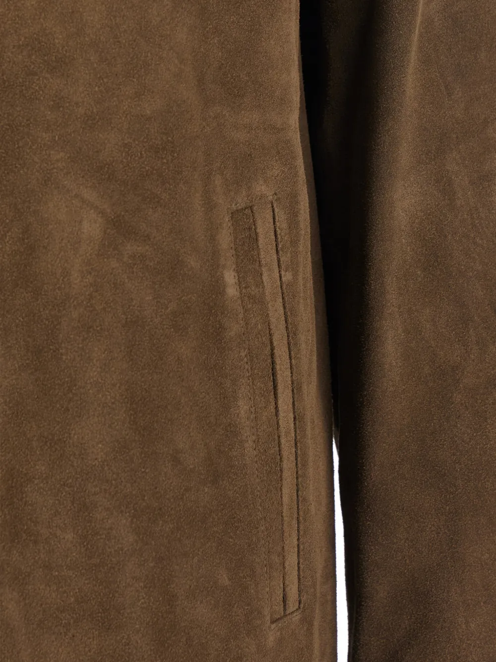 Coor Buttoned Suede Coat - Brown 