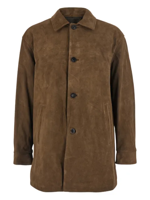 COOR buttoned suede coat