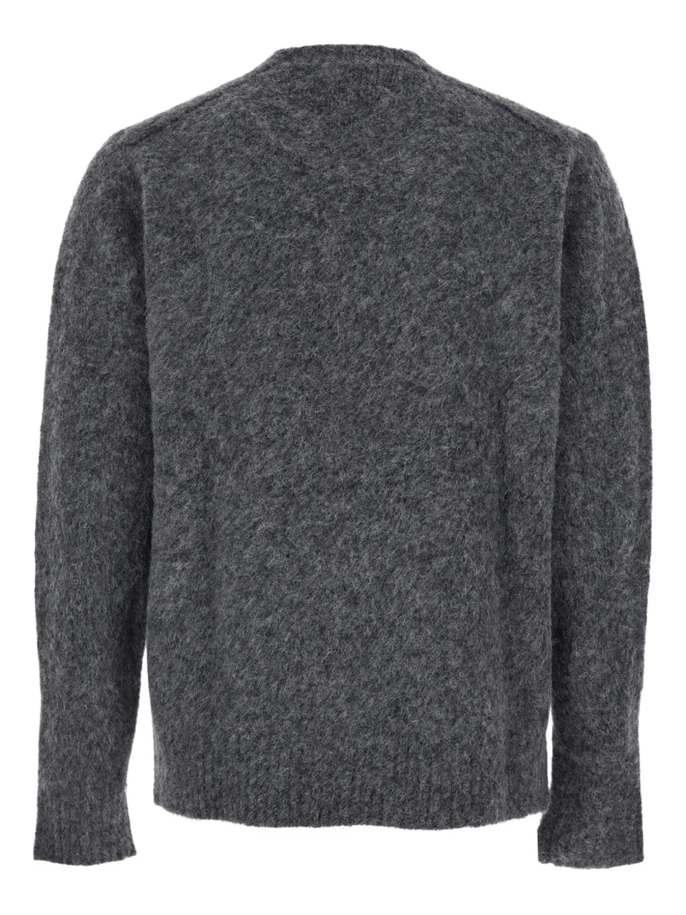 COOR Trui met geribbelde afwerking en ronde hals - Grijs