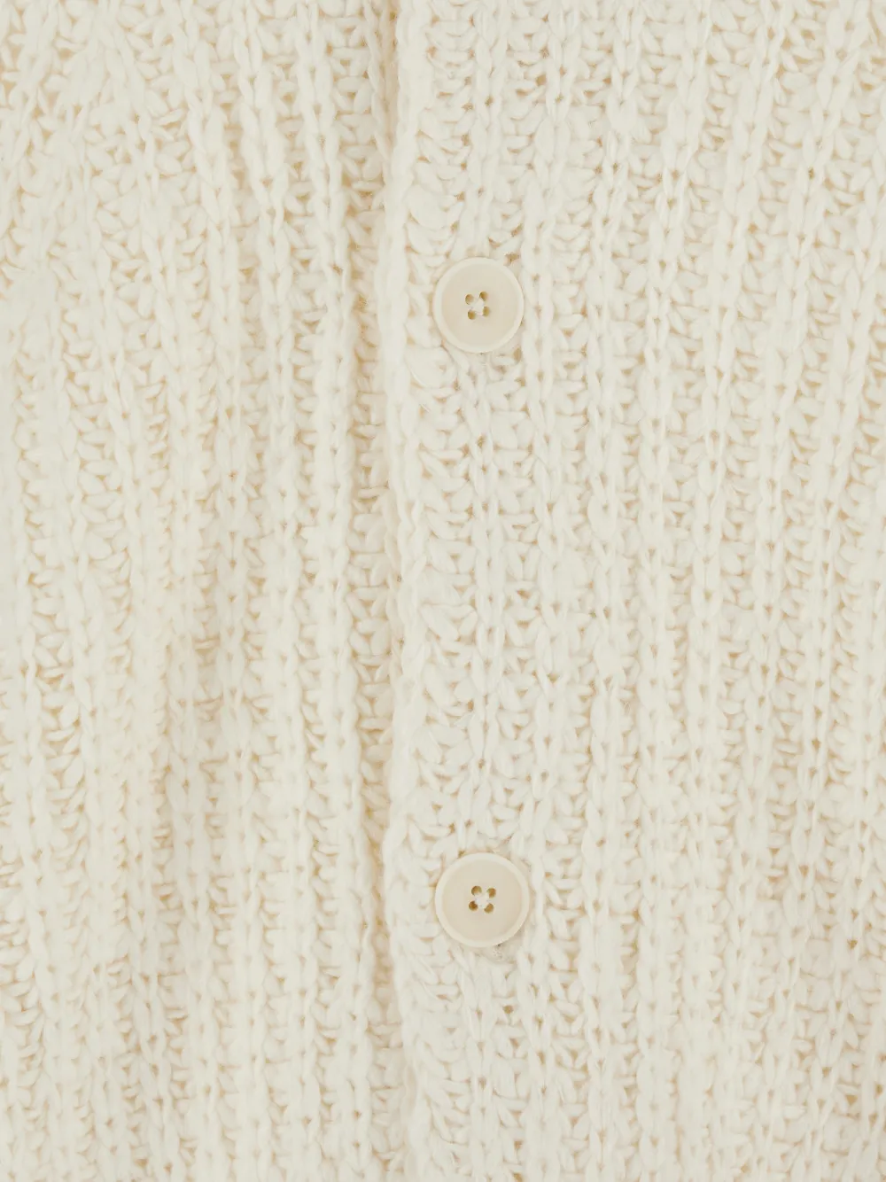  Coor Ribbed-trims Crew-neck Cardigan - Neutrals 