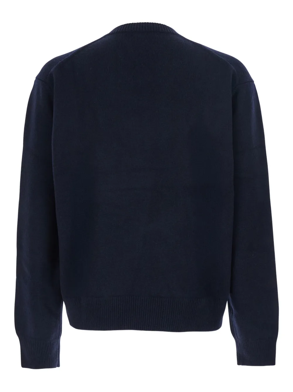 COOR Geribbelde trui met V-hals - Blauw