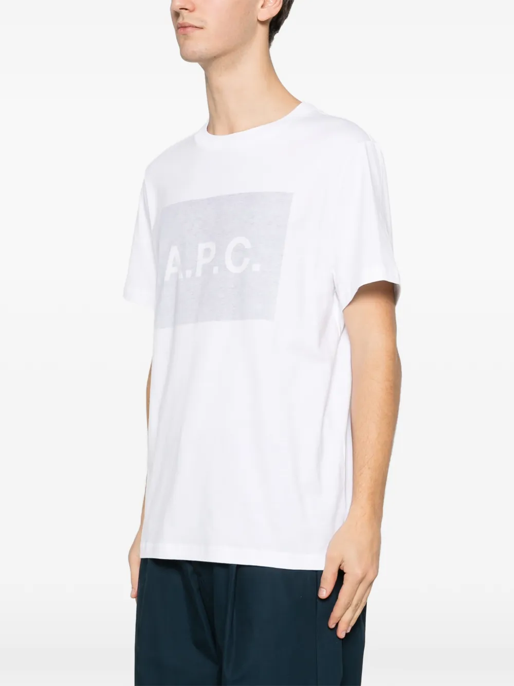  A.p.c. Rectangular-shape-logo T-shirt - White 