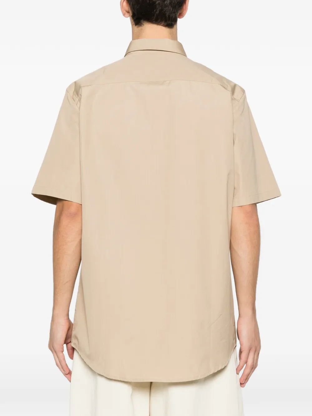 A.P.C. Overhemd met korte mouwen en zak Beige