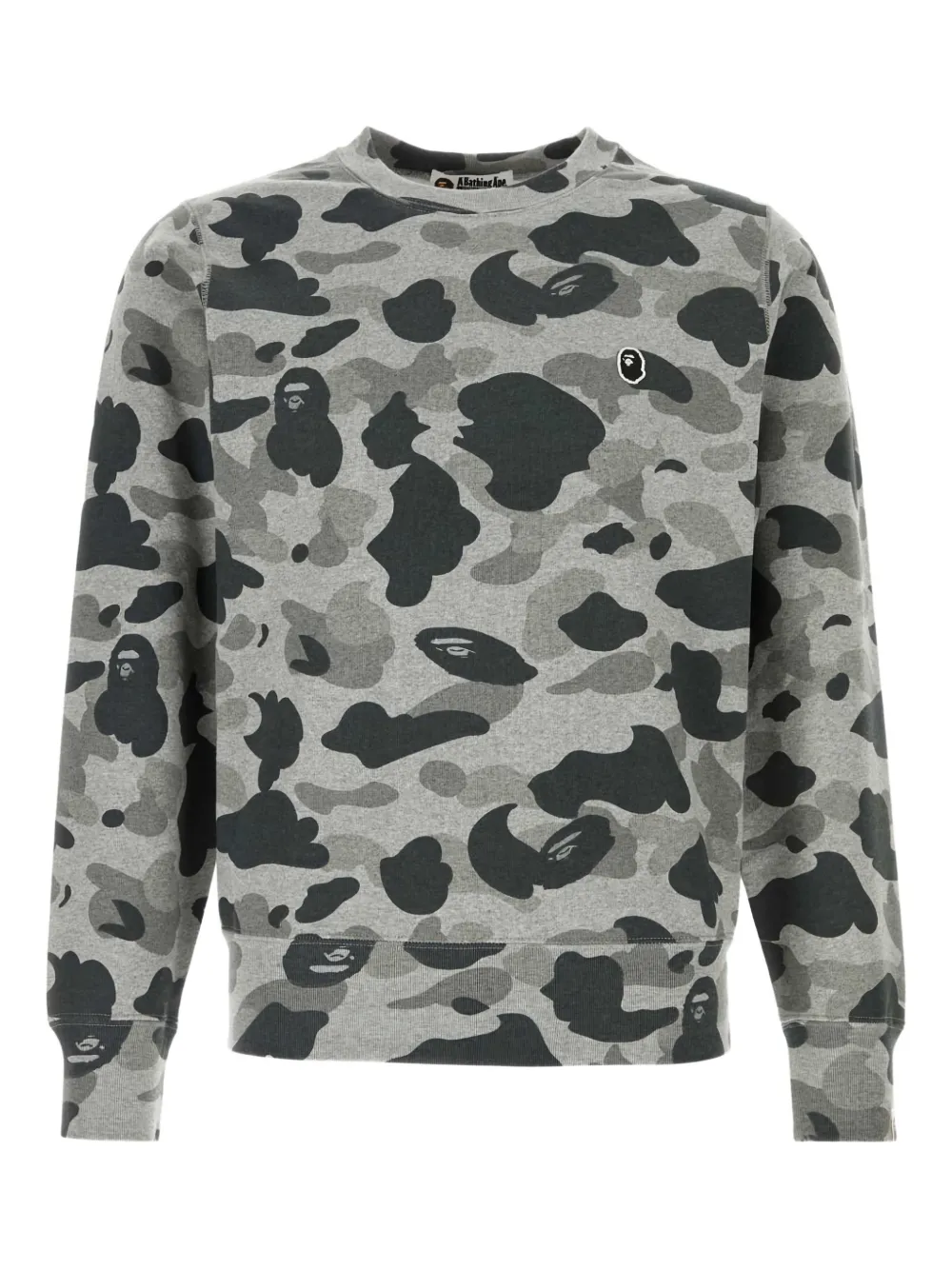 A BATHING APE® sudadera de algodón con parche del logo | gris | Image 1