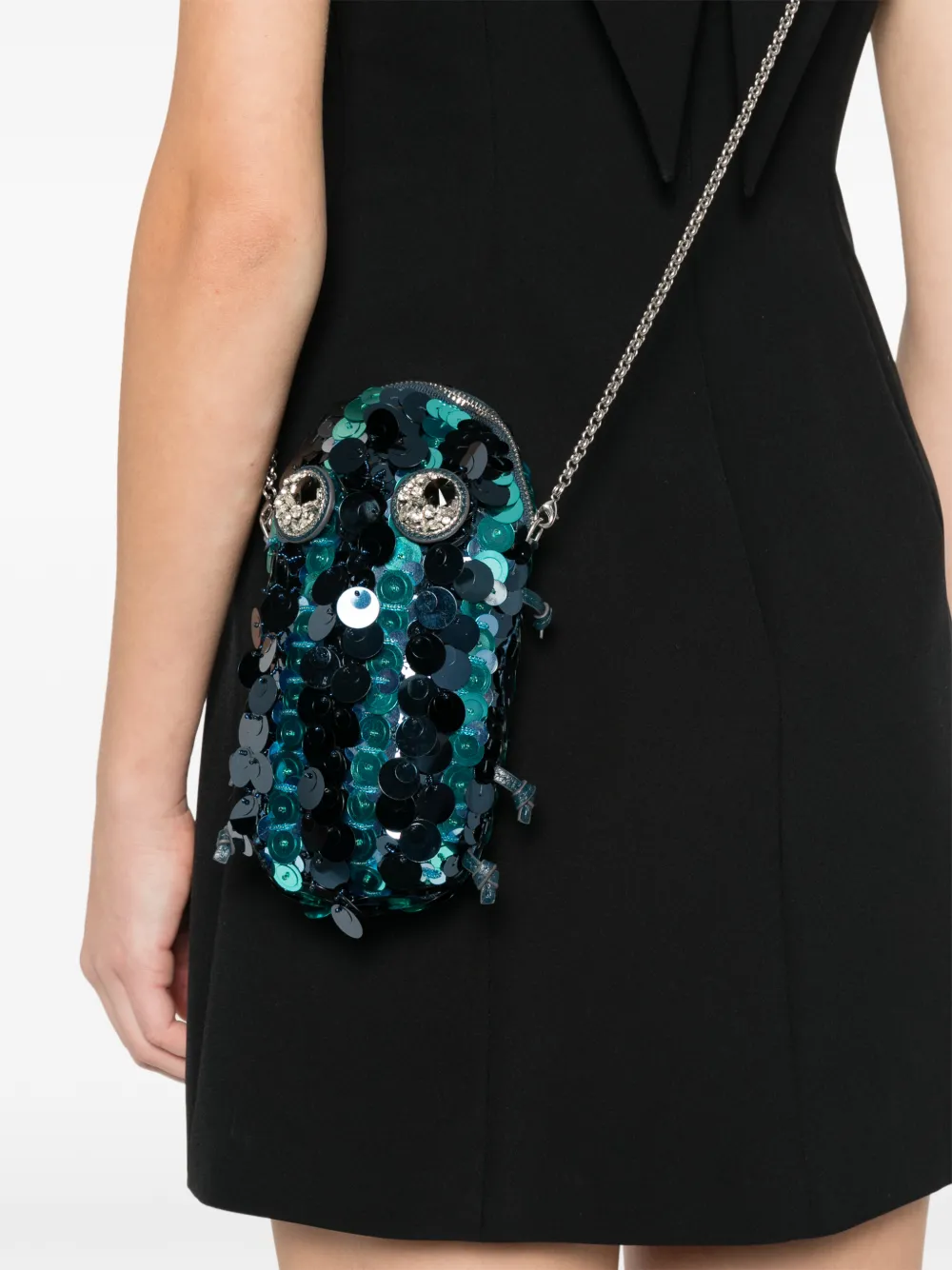  Anya Hindmarch Sequin Embellished Clutch Bag - Blue 