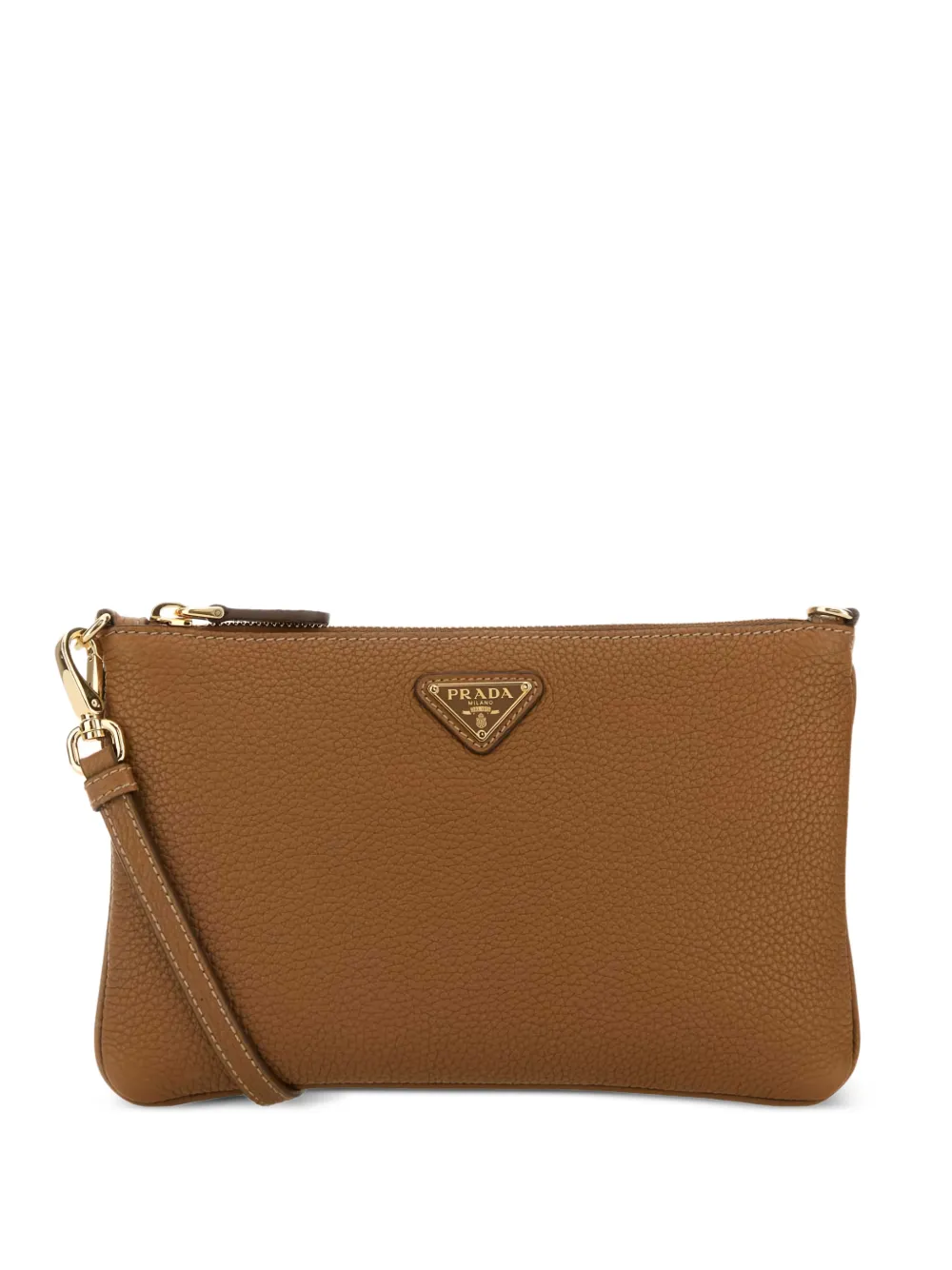 Prada logo-detail cross body bag - Marrone