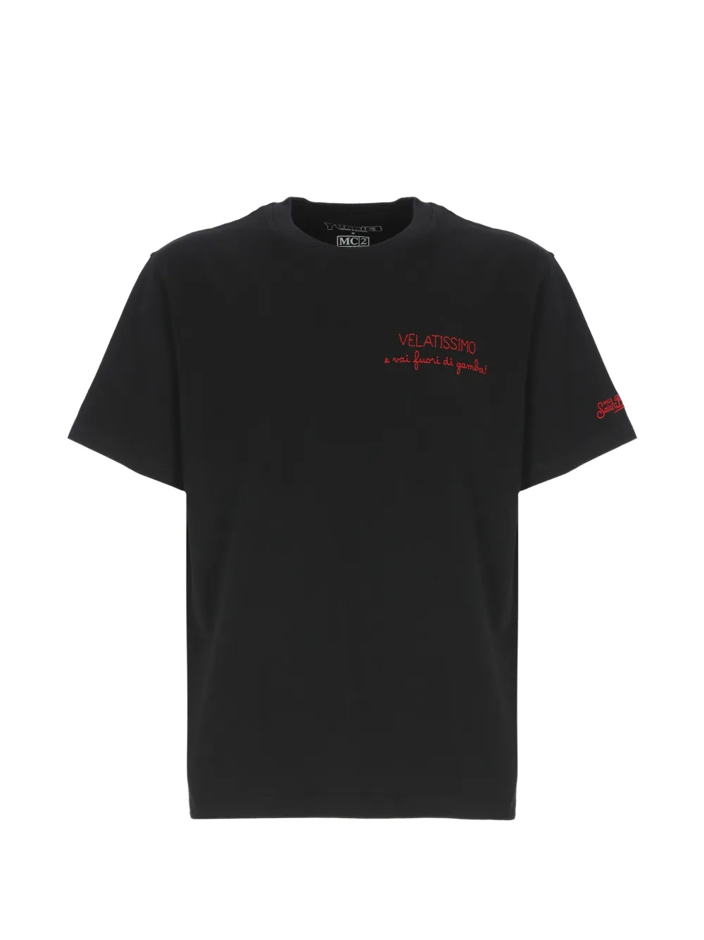 MC2 Saint Barth T-shirt girocollo con ricamo - Nero