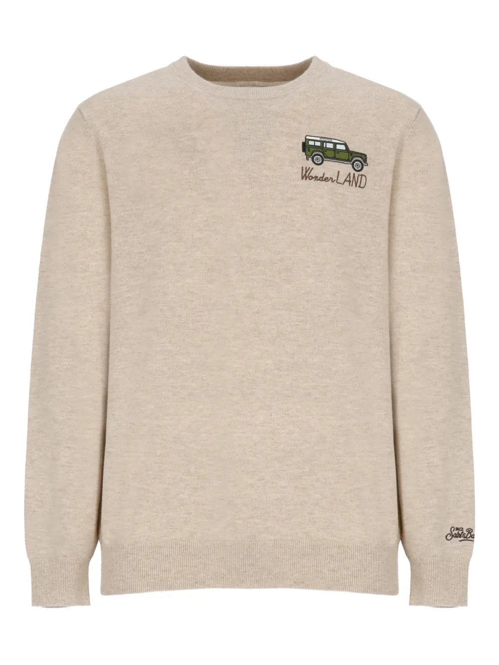 MC2 Saint Barth car embroidered sweater | Neutrals | Image 1
