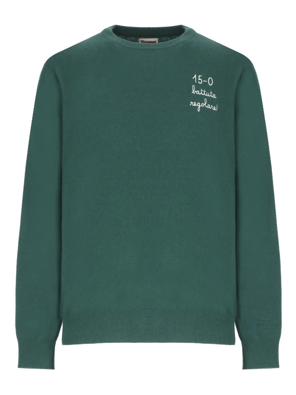 MC2 Saint Barth embroidery crew-neck sweater - Verde
