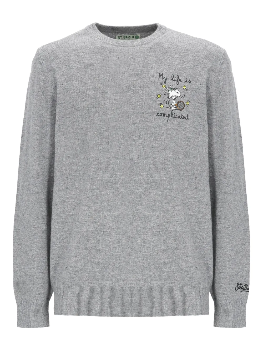 MC2 Saint Barth x Peanuts Snoopy embroidered sweater - Grigio