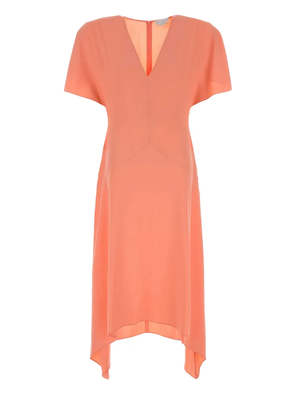 Stella McCartney Abito midi con scollo a V - Arancione