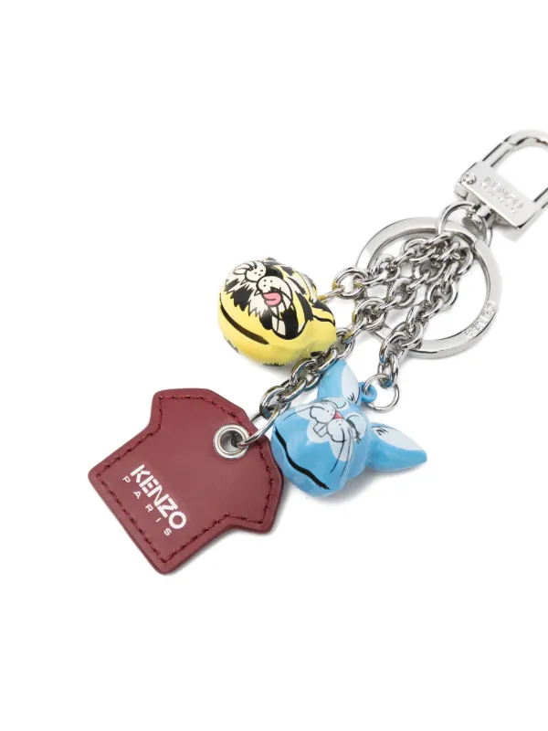 Kenzo タイガーラビットチャーム キーホルダー | レッド | FARFETCH JP
