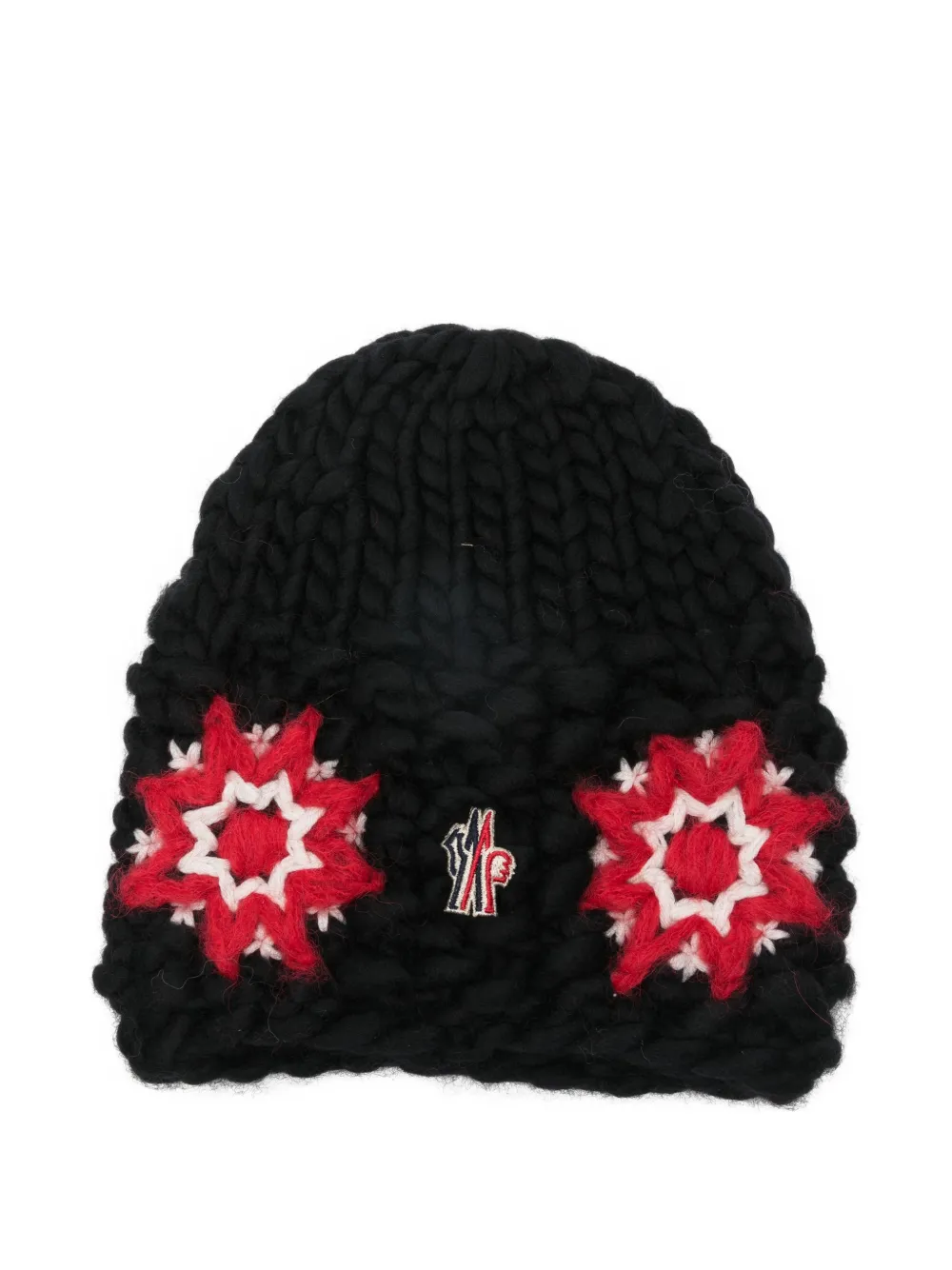  Moncler Grenoble Star-appliqué Beanie - Black 