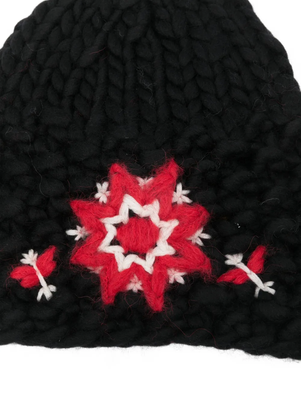  Moncler Grenoble Star-appliqué Beanie - Black 