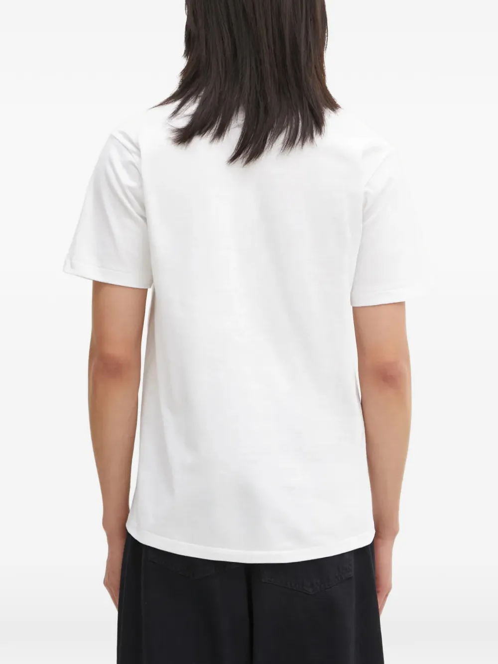 A BATHING APE College Baby Milo T-shirt met print en monogram Wit