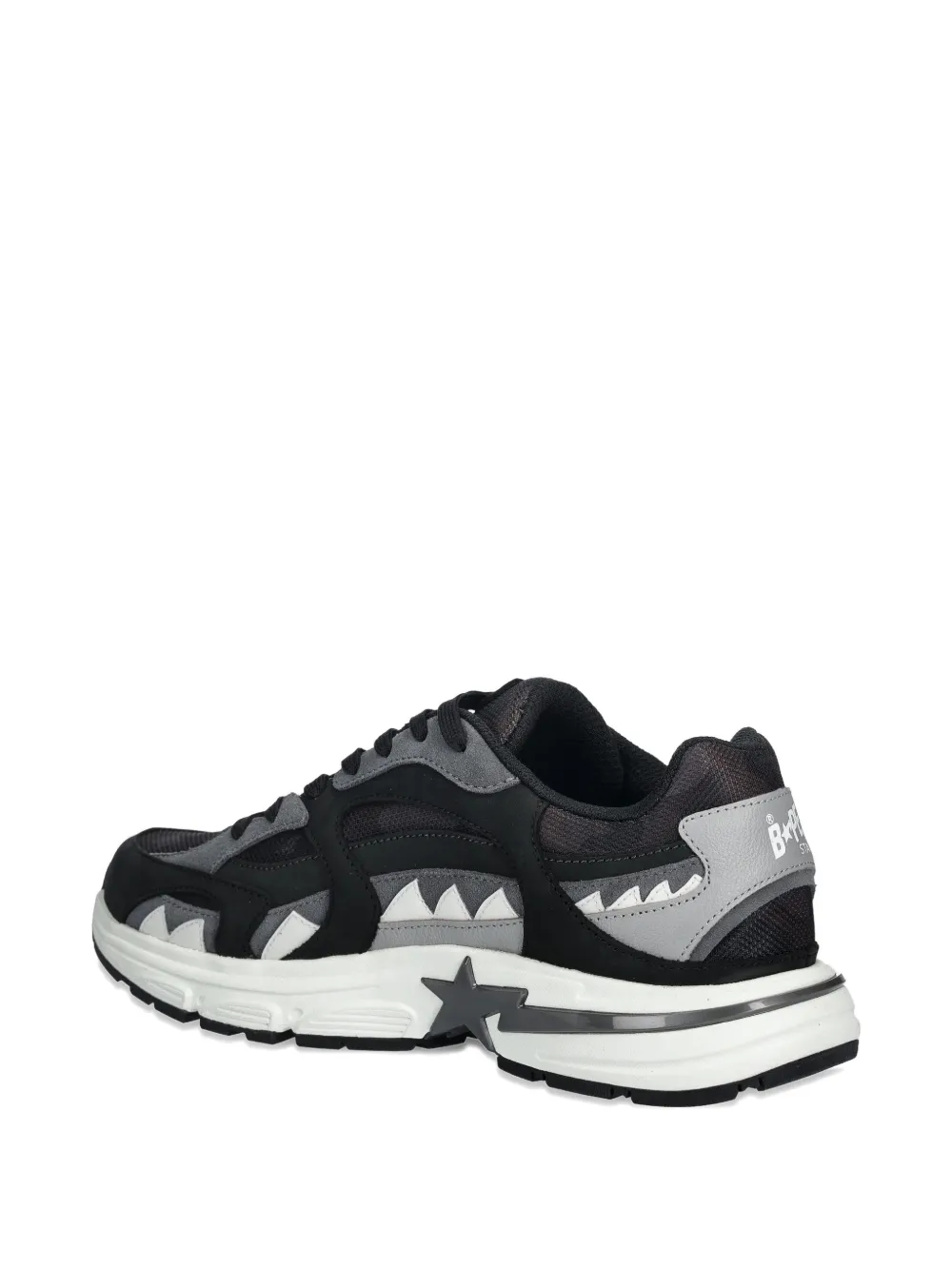 A BATHING APE Shark Sta #1 sneakers met vlakken Zwart