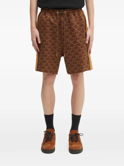 A BATHING APE® printed side-stripe shorts