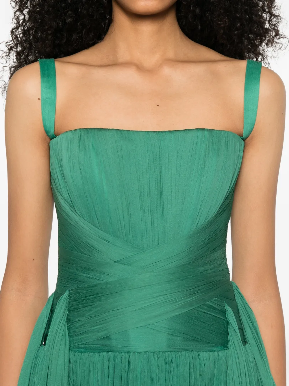 M.Marquise Dione chiffon jurk Groen