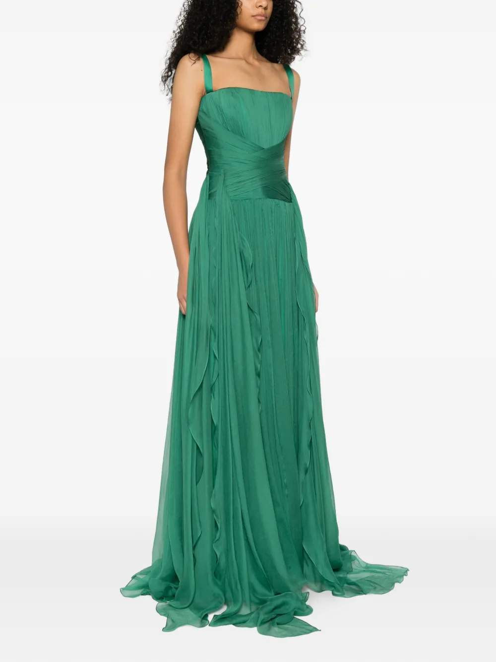 M.Marquise Dione chiffon jurk Groen
