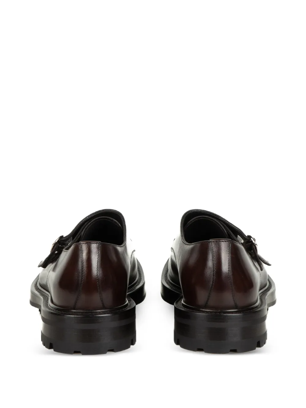 Neil Barrett Leren gespschoenen Bruin