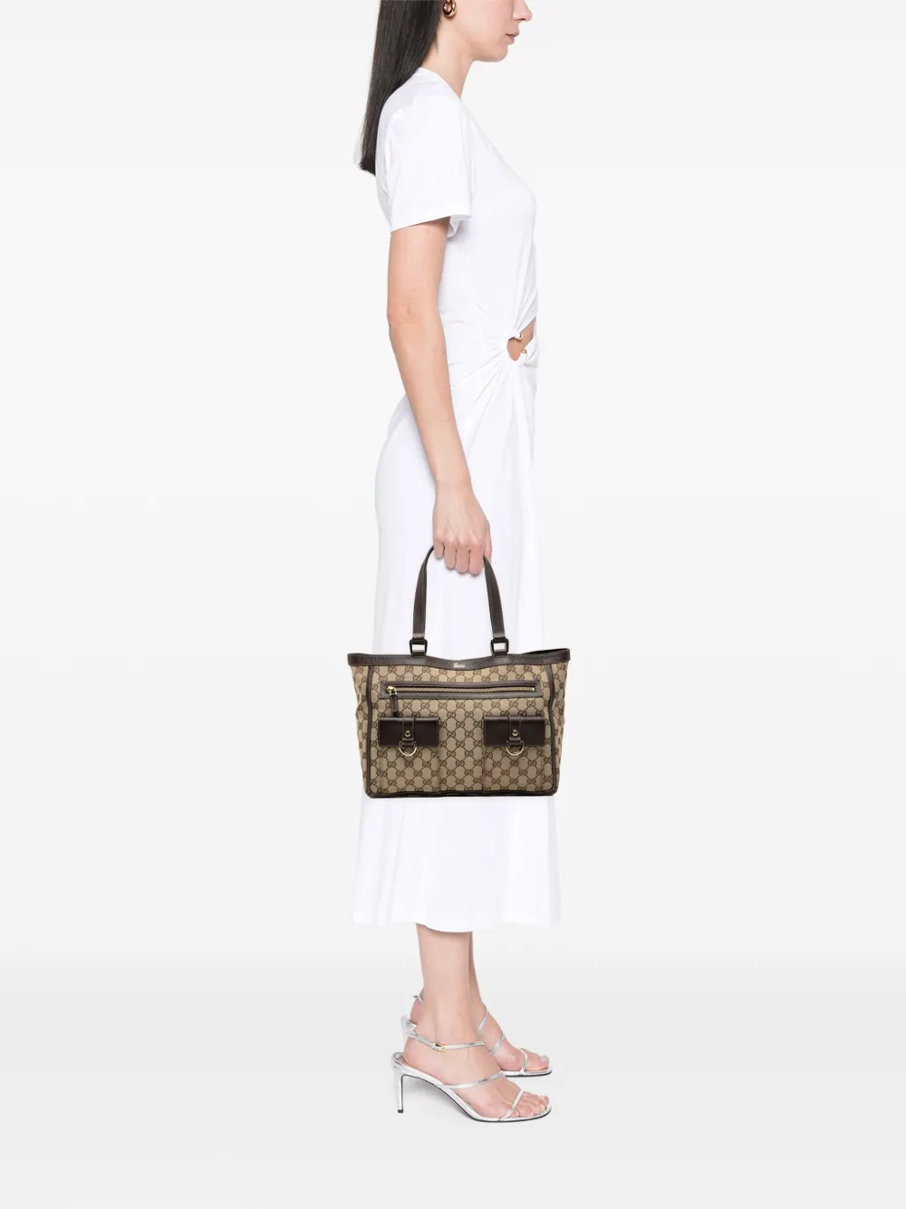 Gucci Pre-Owned 2000-2015 GG Canvas Abbey D Ring Pocket tote bag | Pre-Owned | Image 2