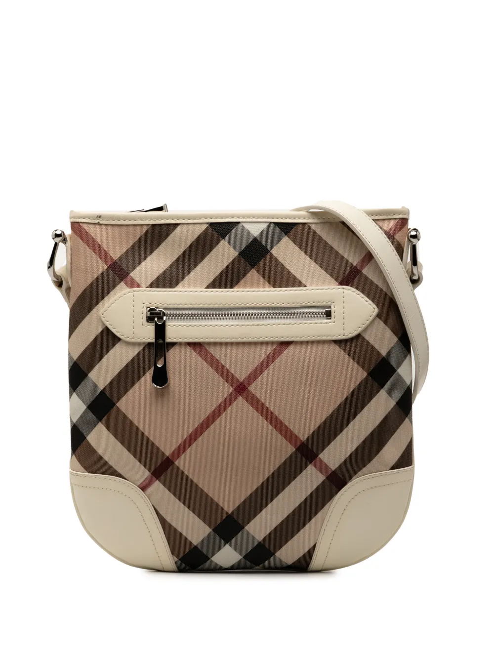 Burberry Pre-Owned 2000-2017 Supernova Check Coated Canvas Dryden crossbody bag - Marrone