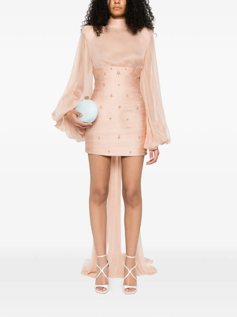 M.Marquise Sonja balloon-sleeve blouse - Roze