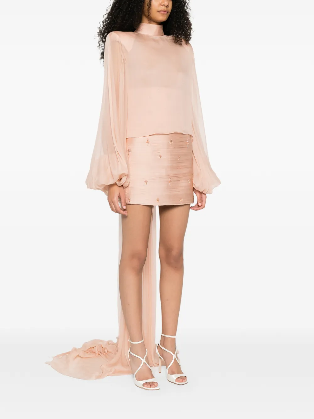 M.Marquise Sonja blouse met ballonmouwen Roze