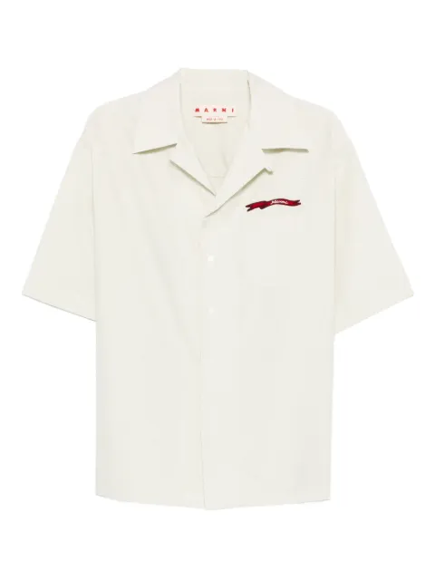 Marni logo-embroidered chest-pocket shirt