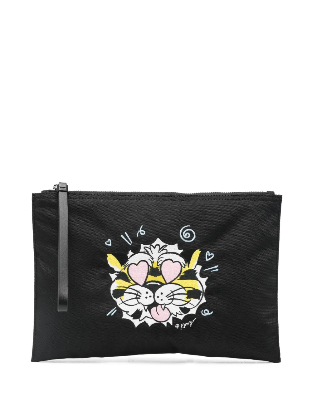 Kenzo large Tiger clutch bag | Black | Image 1