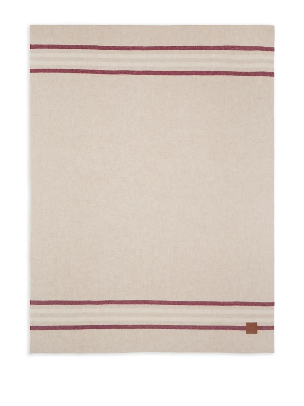 CAFÉ KITSUNÉ logo-patch blanket | Neutrals | Image 1