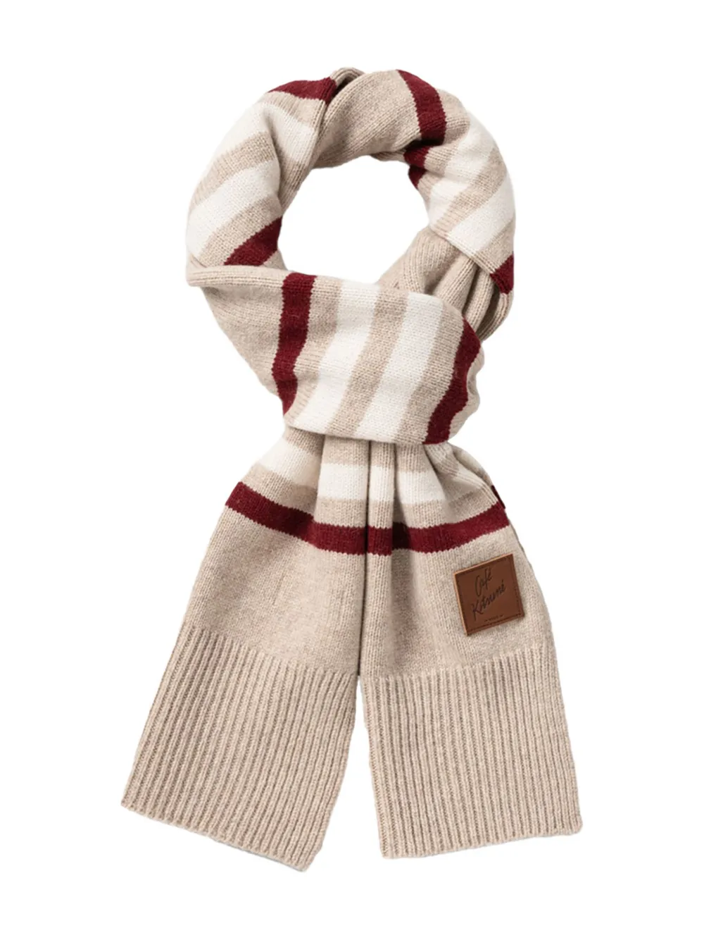 CAFÉ KITSUNÉ logo-patch scarf | Men | Image 2