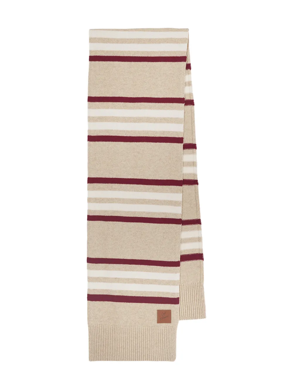 CAFÉ KITSUNÉ logo-patch scarf | Neutrals | Image 1