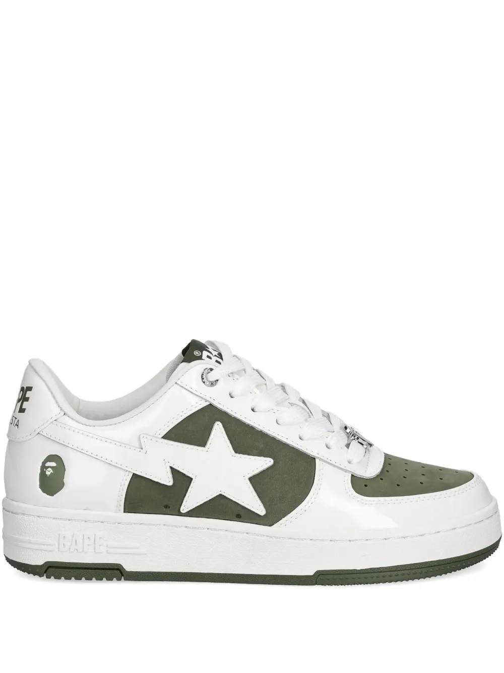 A BATHING APE BAPE STA #6 L panelled sneakers Wit