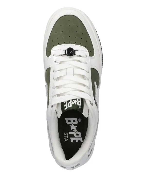 A BATHING APE® BAPE STA #6 L Panelled Sneakers | White | FARFETCH CA