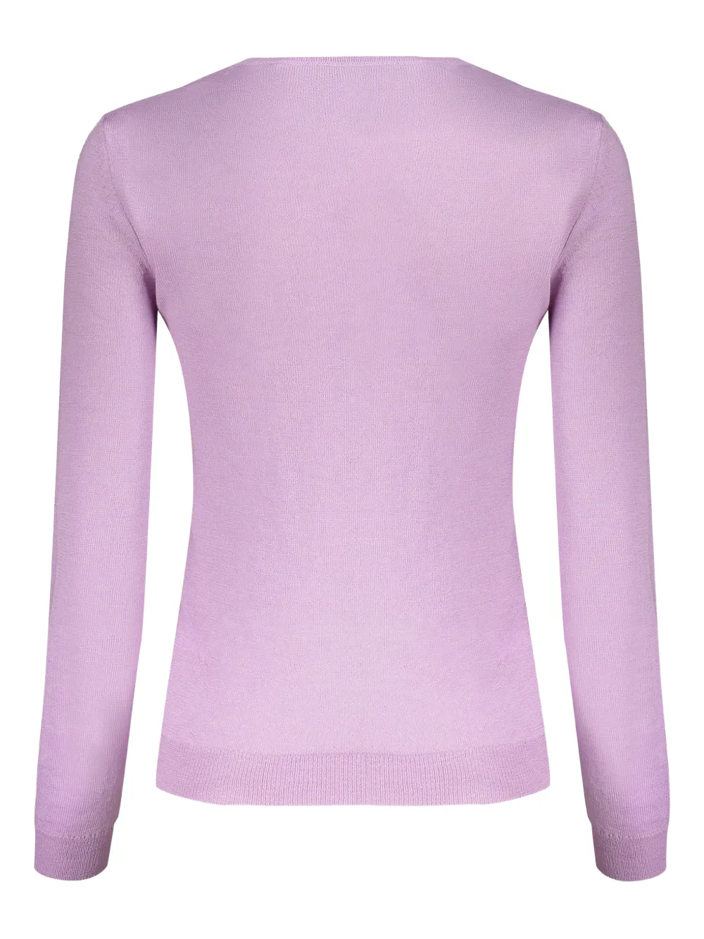 Valentino Logo-embroidered Crew Neck Sweater In Purple