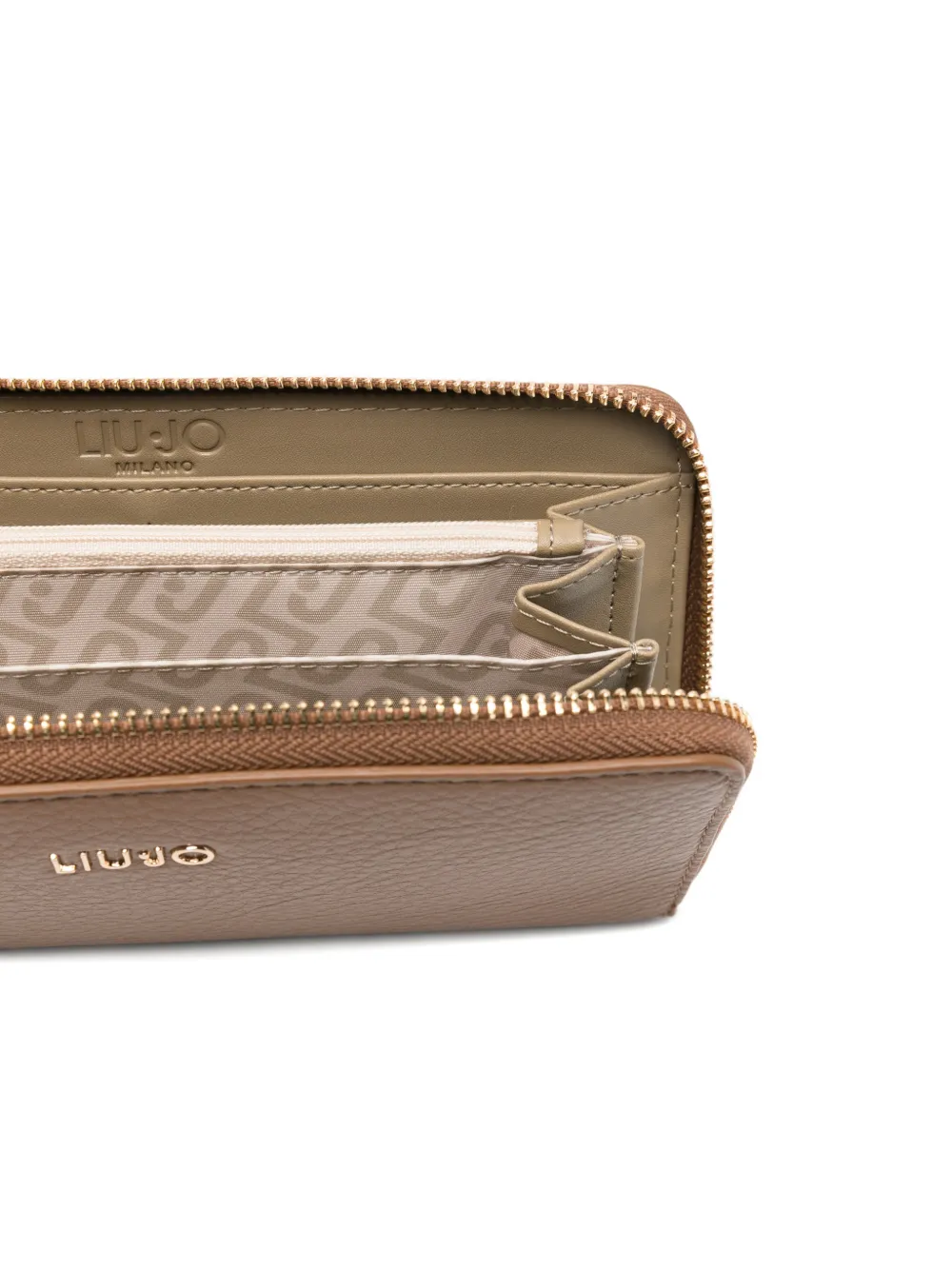  Liu Jo Logo-plaque Zip Wallet - Neutrals 