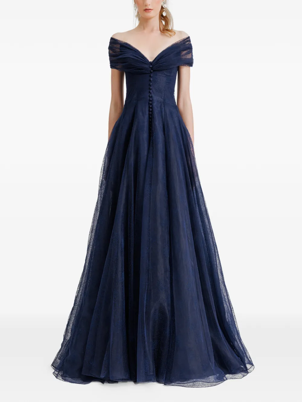 Gemy Maalouf Off-shoulder avondjurk - Blauw