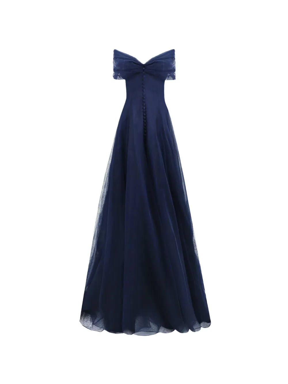 Gemy Maalouf Schulterfreies Abendkleid - Blau