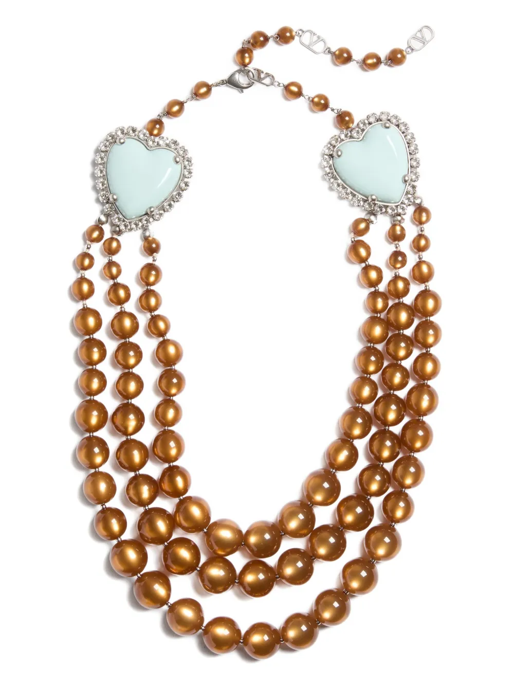 Valentino Garavani Collana Coeur Hyperbole con cristalli - Argento