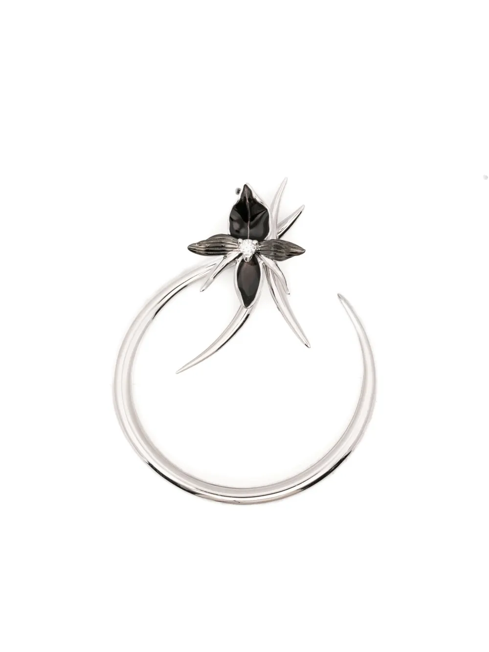 Shaun Leane diamond hoop earrings - Argento