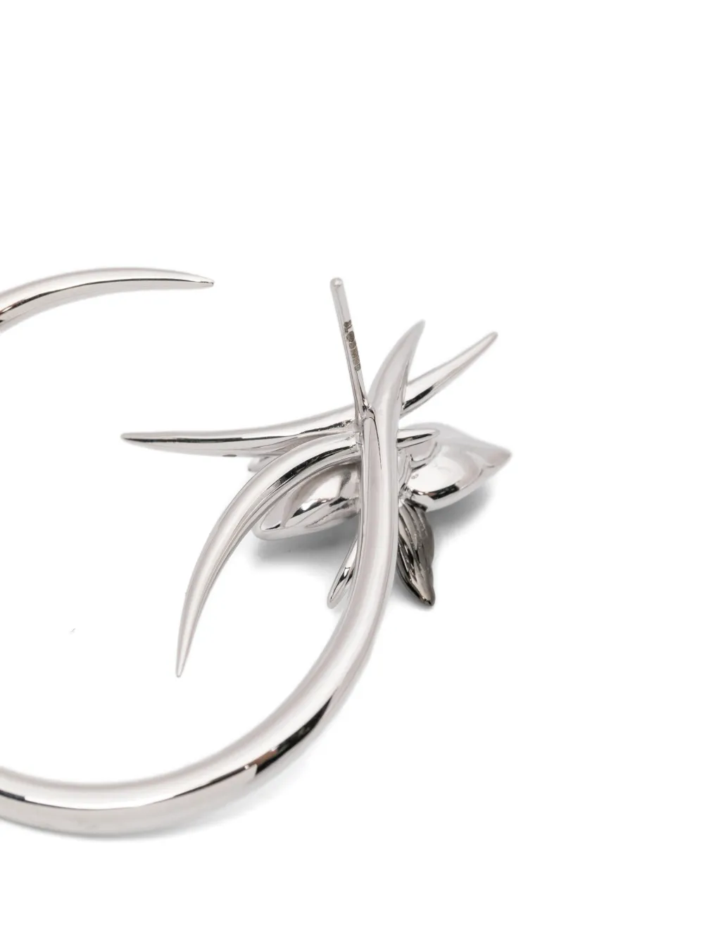 Shaun Leane diamond hoop earrings - Zilver