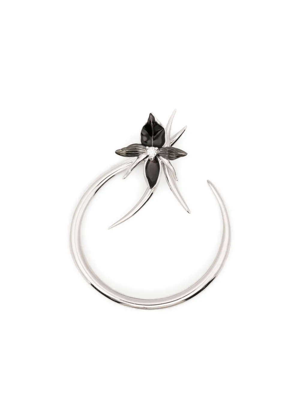 Shaun Leane diamond hoop earrings - Silber