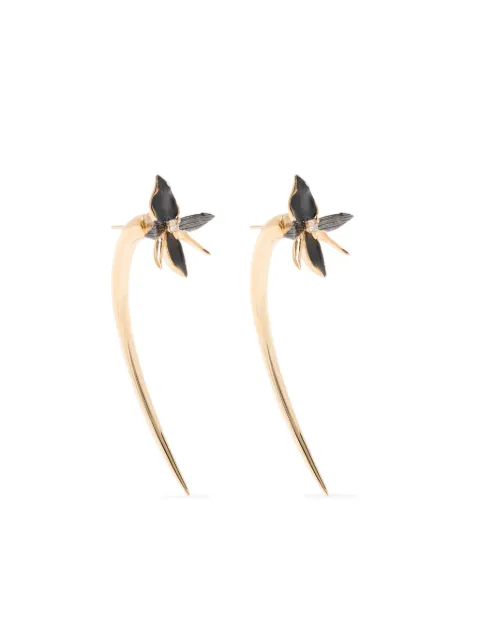 Shaun Leane diamond orchid hook earrings