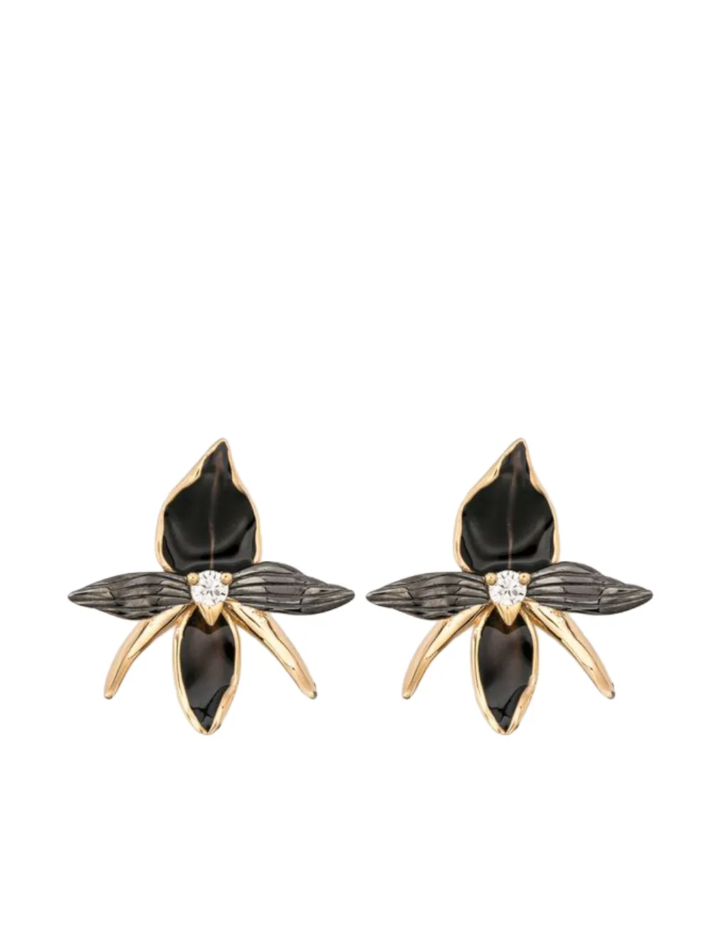 Shaun Leane black-orchid diamond earrings - Oro