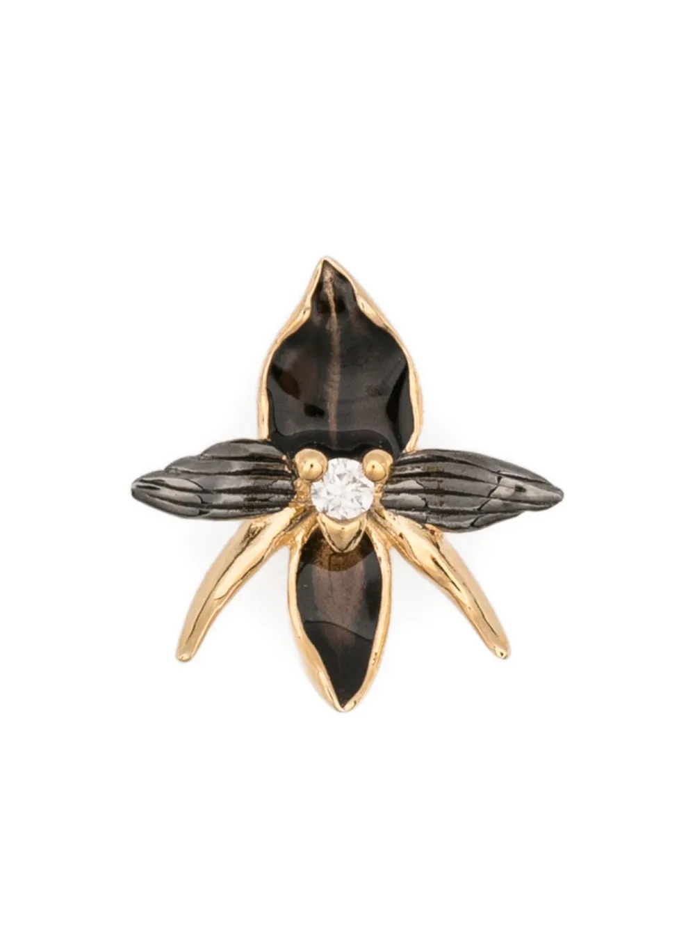 Shaun Leane black-orchid diamond earrings - Oro