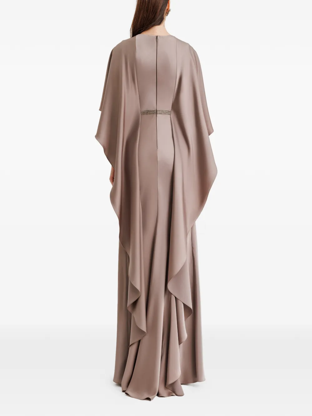 Gemy Maalouf Avondjurk met V-hals Beige